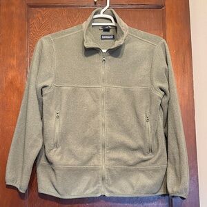 Lands' End women’s olive green fleece jacket, size large
